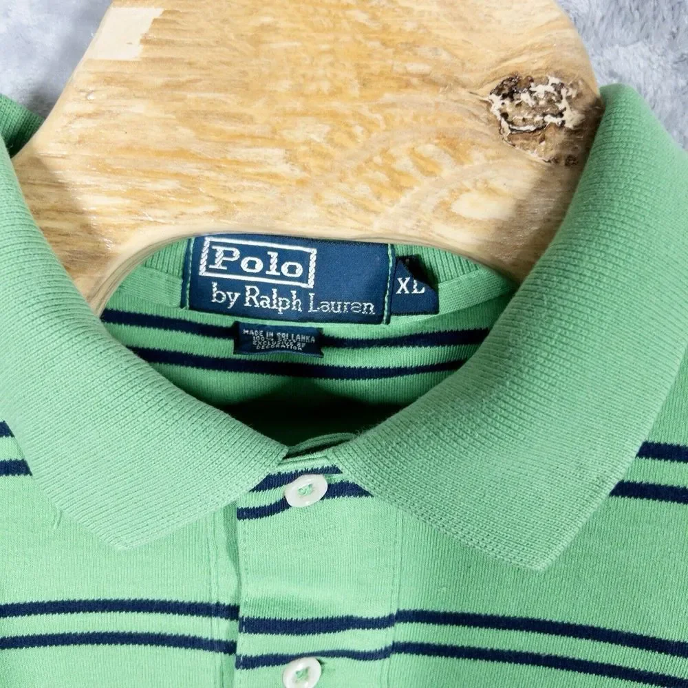 Ralph Lauren Polo Mens XL Green‎ & Blue Stripe